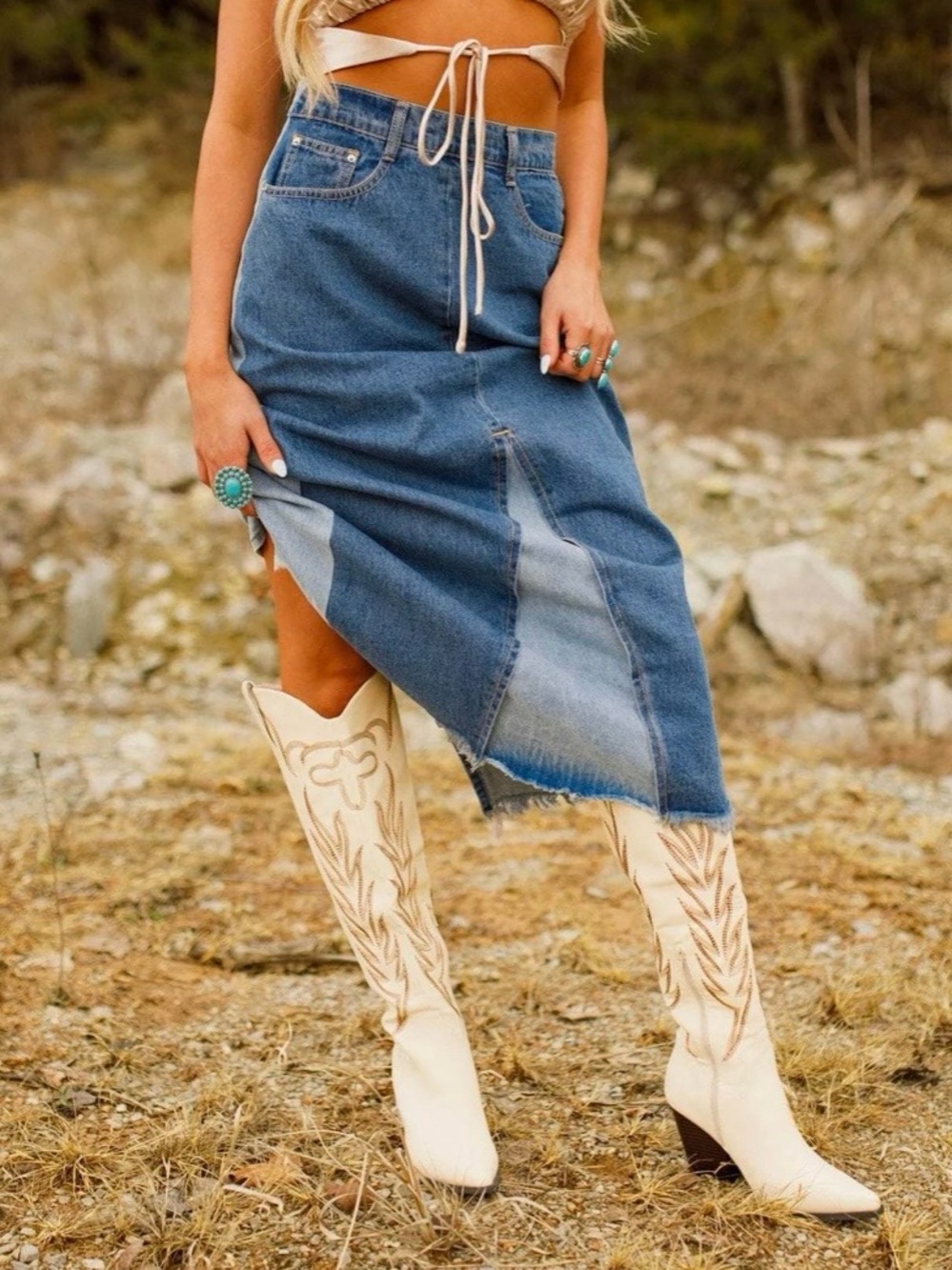 Lane 201 Spears Denim Skirt